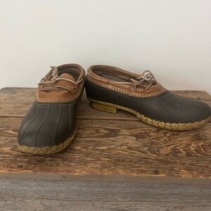 L.L. Bean Men's Brown and Tan Rain Boots